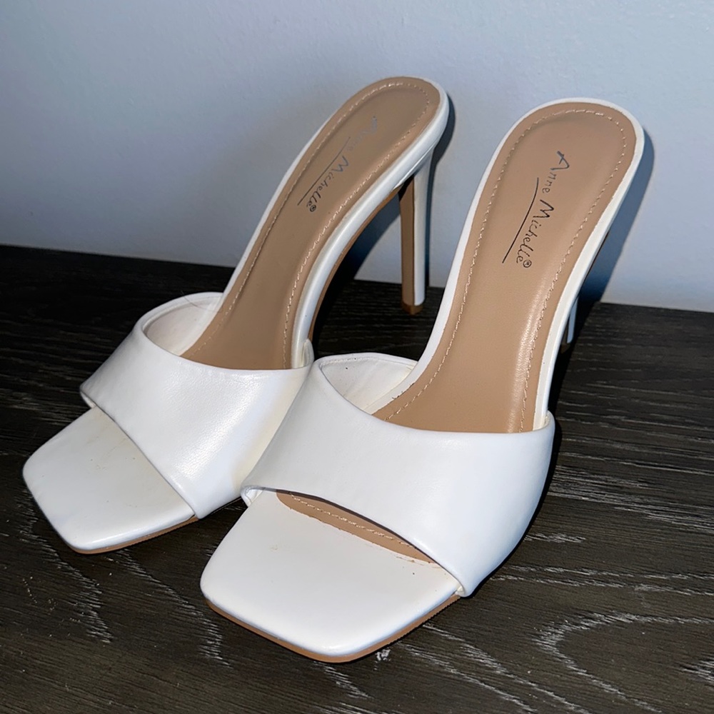 Fashion Nova Size 8.5 Always A Classic Mules in White